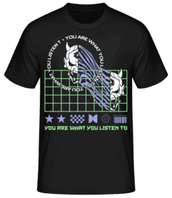 You Are What You Listen To - T-shirt standard Homme - Noir - Devant