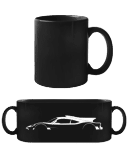 'Mercedes-Benz Proj. One R50' Silhouette - Tasse Noire - Noir - Devant