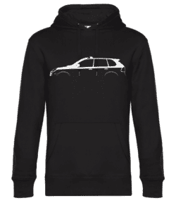 'Porsche Cayenne S 957' Silhouette - Sweat à capuche premium Unisexe - Noir - Devant