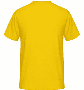 I Have Two Daughters -  Shirtinator Men's T-Shirt - Golden yellow - Back