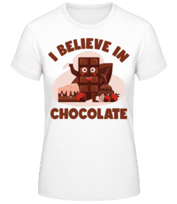 I Believe In Chocolate - T-shirt standard Femme - Blanc - Devant
