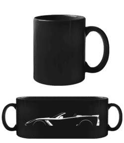 'Chevrolet Corvette C7 Z06' Silhouette - Tasse Noire - Noir - Devant