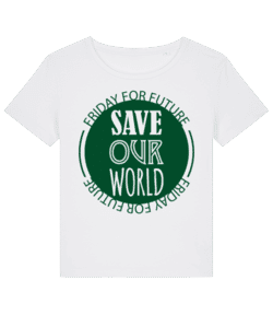 Save Our World - T-shirt bio Femme Stanley Stella 2.0 - Blanc - Devant