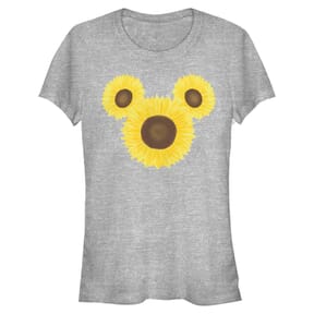 Disney - Mickey Mouse - Mickey Sunflower - Femme T-shirt - Gris chiné - Devant