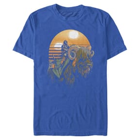 Star Wars - The Mandalorian - Skupina Bantha Riders - Homme T-shirt - Bleu royal - Devant