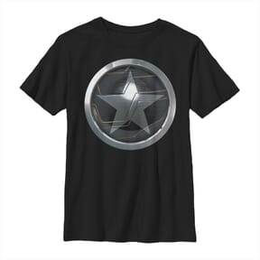Marvel - The Falcon and the Winter Soldier - Bucky Soldier Logo - Kids T-Shirt - Black - Front