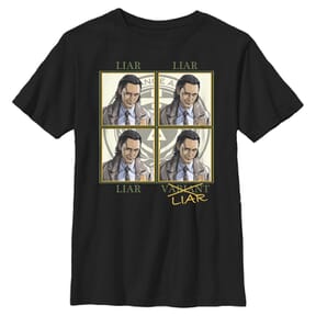 Marvel - Loki - Loki Liar Or Variant - Enfant T-shirt - Noir - Devant