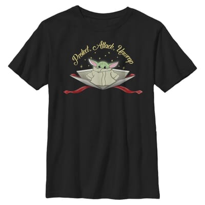 Star Wars - The Mandalorian - L'Enfant Protect Attack Unwrap - Christmas - Enfant T-shirt