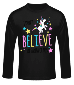 I Don't Believe In Santa Claus - T-shirt à manches longues standard Homme - Noir - Devant