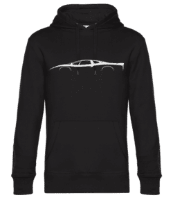 'Jaguar XJ220' Silhouette - Sweat à capuche premium Unisexe - Noir - Devant