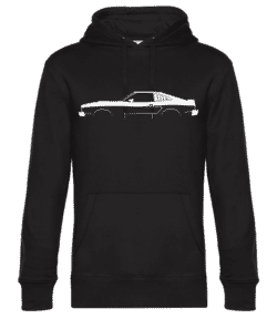 'Ford Mustang II Cobra 1977' Silhouette - Sweat à capuche premium Unisexe - Noir - Devant