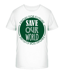 Save Our World - T-shirt bio Enfant Stanley Stella 2.0 - Blanc - Devant