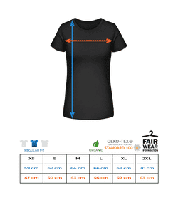 Save Our World - T-shirt bio Femme Stanley Stella 2.0 - Tableau des tailles