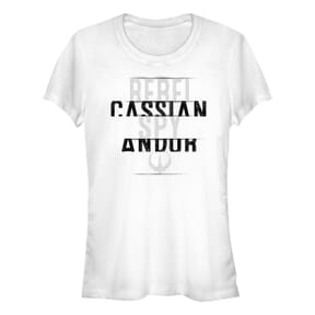Star Wars - Andor - Cassian Andor Spy Text Stack - Femme T-shirt - Blanc - Devant