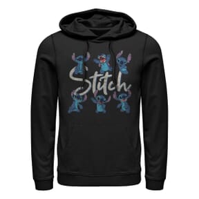 Disney - Lilo & Stitch - Stitch Poses - Unisex Sweat à capuche - Noir - Devant