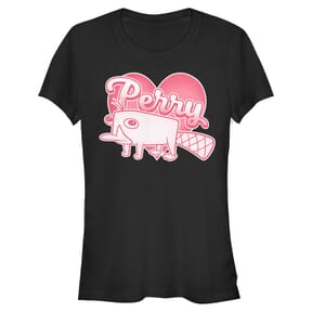 Disney Classics - Phinéas et Ferb - Perry Platypus Love - Femme T-shirt - Noir - Devant