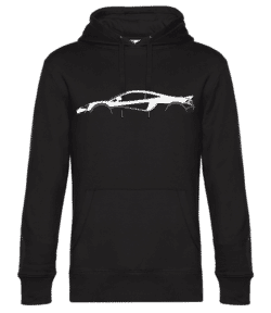'McLaren 600LT' Silhouette - Sweat à capuche premium Unisexe - Noir - Devant