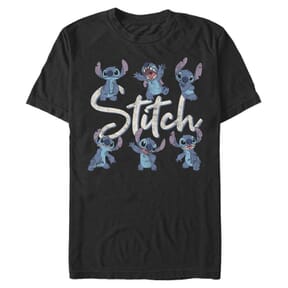 Disney - Lilo & Stitch - Stitch Poses - Homme T-shirt - Noir - Devant