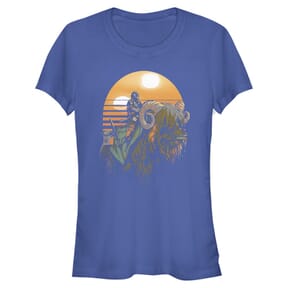Star Wars - The Mandalorian - Skupina Bantha Riders - Femme T-shirt - Bleu royal - Devant