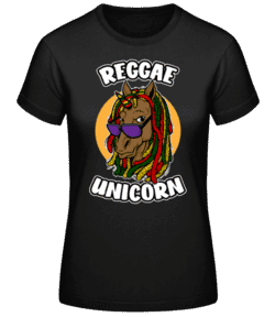 Reggae Unicorn - T-shirt standard Femme - Noir - Devant