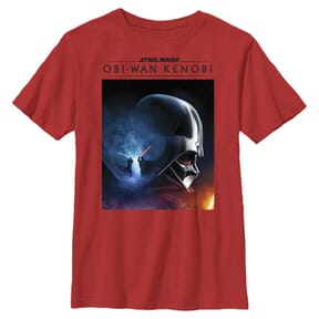 Star Wars - Obi-Wan Kenobi - Obi-Wan Kenobi & Darth Vader Galaxy Fight - Enfant T-shirt - Rouge - Devant