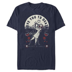 Disney Classics - L'étrange Noël de monsieur Jack - Jack & Sally To Death - Halloween - Homme T-shirt - Bleu marine - Devant