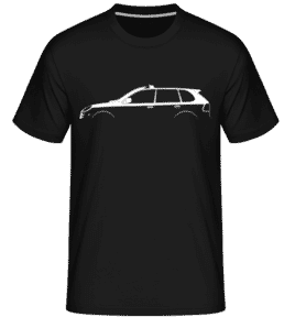 'Porsche Cayenne S 957' Silhouette -  T-Shirt Shirtinator homme - Noir - Devant