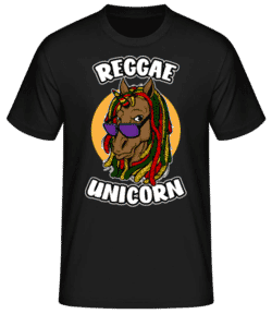 Reggae Unicorn - T-shirt standard Homme - Noir - Devant