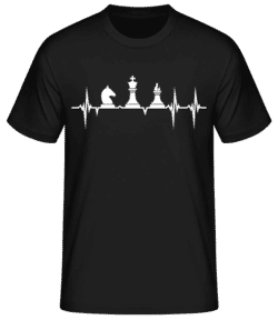 Battement De Coeur Aux échecs - T-shirt standard Homme - Noir - Devant