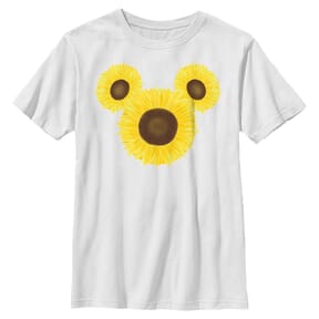 Disney - Mickey Mouse - Mickey Sunflower - Enfant T-shirt - Blanc - Devant