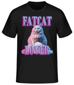 Fatcat Lover - T-shirt standard Homme - Noir - Devant