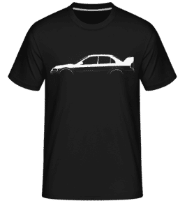 'Mitsubishi Lanc. Evo. VI TM' SIlhouette -  T-Shirt Shirtinator homme - Noir - Devant