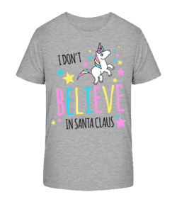 I Don't Believe In Santa Claus - T-shirt bio Enfant Stanley Stella 2.0 - Gris chiné - Devant