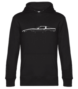 'Chevrolet Corvette C4' Silhouette - Sweat à capuche premium Unisexe - Noir - Devant
