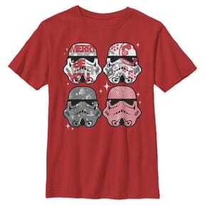 Star Wars - Stormtrooper Candy Trropers - Christmas - Kids T-Shirt - Red - Front