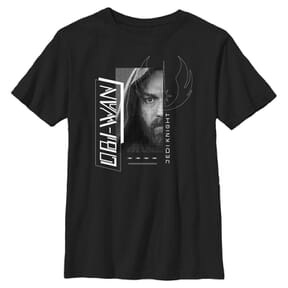 Star Wars - Obi-Wan Kenobi - Obi-Wan Kenobi Jedi Knight Portrait - Enfant T-shirt - Noir - Devant