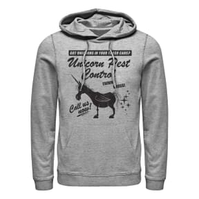 Pixar - En avant - Logo Unicorn Pest Control - Unisex Sweat à capuche - Gris chiné - Devant