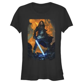 Star Wars - Obi-Wan Kenobi - Obi-Wan Kenobi Kenobi Paint - Femme T-shirt - Noir - Devant