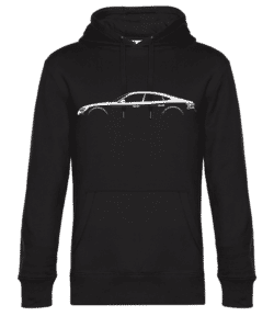 'Audi e-Tron GT' Silhouette - Sweat à capuche premium Unisexe - Noir - Devant
