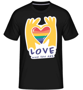 Love Who You Are -  T-Shirt Shirtinator homme - Noir - Devant