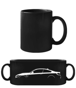 'BMW M4 Coupe F82' Silhouette - Tasse Noire - Noir - Devant