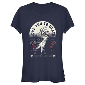 Disney Classics - L'étrange Noël de monsieur Jack - Jack & Sally To Death - Halloween - Femme T-shirt - Bleu marine - Devant