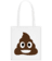 Aperçu: Emoji Tas De Merde - Tote Bag - Blanc - Devant