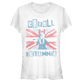 Disney Classics - Cruella - Cruella DeVille Cruell Britannia - Femme T-shirt - Blanc - Devant