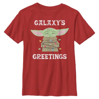 Star Wars - The Mandalorian - L'Enfant Galaxys Greetings - Christmas - Enfant T-shirt