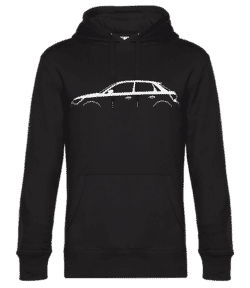 'Audi A1 Sportback (8X)' Silhouette - Unisex Premium Hoodie - Black - Front