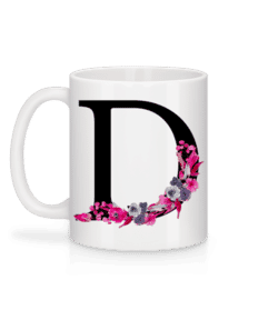 Flowers Initial D - Mug - White - Back
