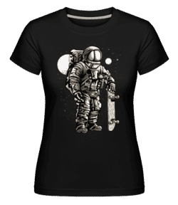 Astronaut Skater -  Shirtinator Women's T-Shirt - Black - Front