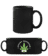 Aperçu: Obvious Vegetarian Weed - Tasse Noire - Noir - Devant